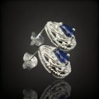 Zafír ezüst fülbevaló