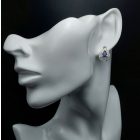 Zafír ezüst fülbevaló