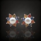 Zafír ezüst fülbevaló