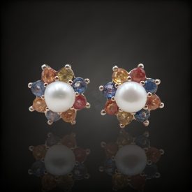 Zafír ezüst fülbevaló