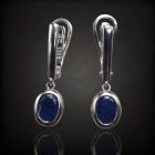 Zafír ezüst fülbevaló