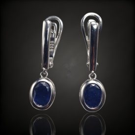 Zafír ezüst fülbevaló