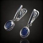 Zafír ezüst fülbevaló