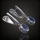 Zafír ezüst fülbevaló