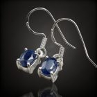 Zafír ezüst fülbevaló