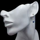 Zafír ezüst fülbevaló