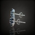 Zafír ezüst fülbevaló