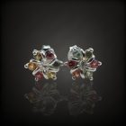 Zafír ezüst fülbevaló