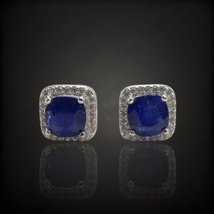 Zafír ezüst fülbevaló