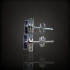 Zafír ezüst fülbevaló