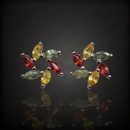 Zafír ezüst fülbevaló