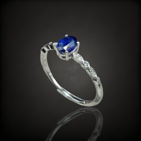 Zafír ezüst gyűrű