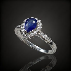 Zafír ezüst gyűrű