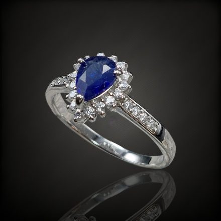 Zafír ezüst gyűrű