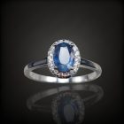 Zafír ezüst gyűrű