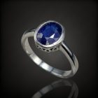 Zafír ezüst gyűrű