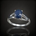 Zafír ezüst gyűrű