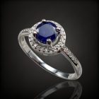 Zafír ezüst gyűrű