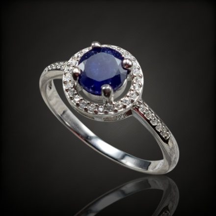 Zafír ezüst gyűrű