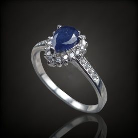 Zafír ezüst gyűrű