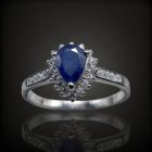Zafír ezüst gyűrű
