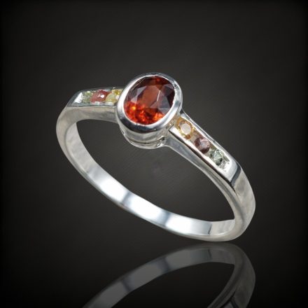 Zafír ezüst gyűrű