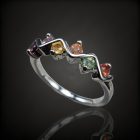 Zafír ezüst gyűrű