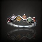 Zafír ezüst gyűrű