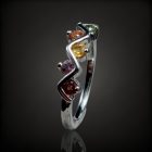 Zafír ezüst gyűrű